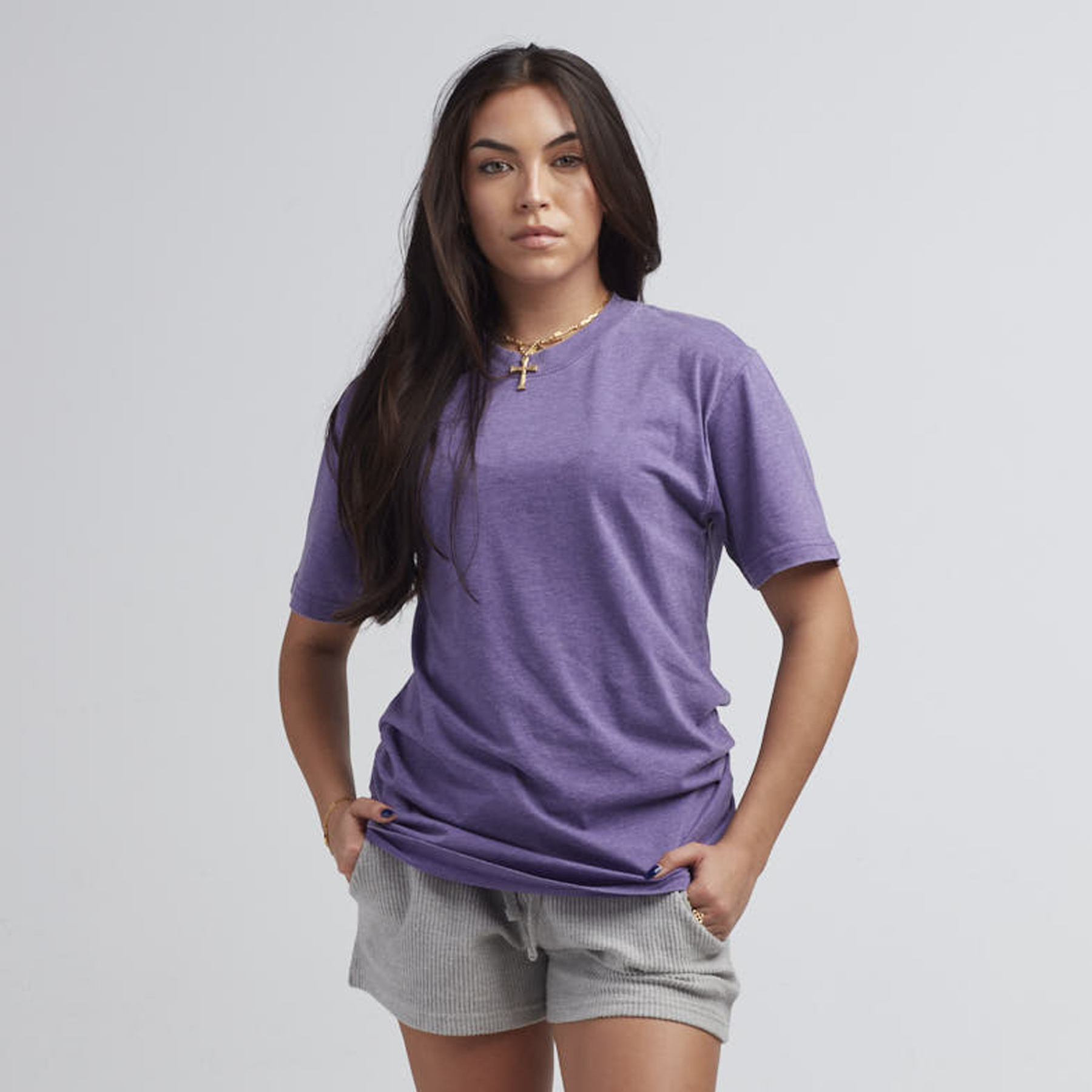 6069-PURPLE HTHR_6051 GRY SHORT_1177